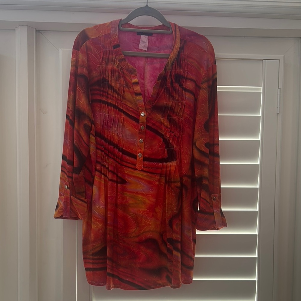 Cocomo Women's Red Button-Up Top